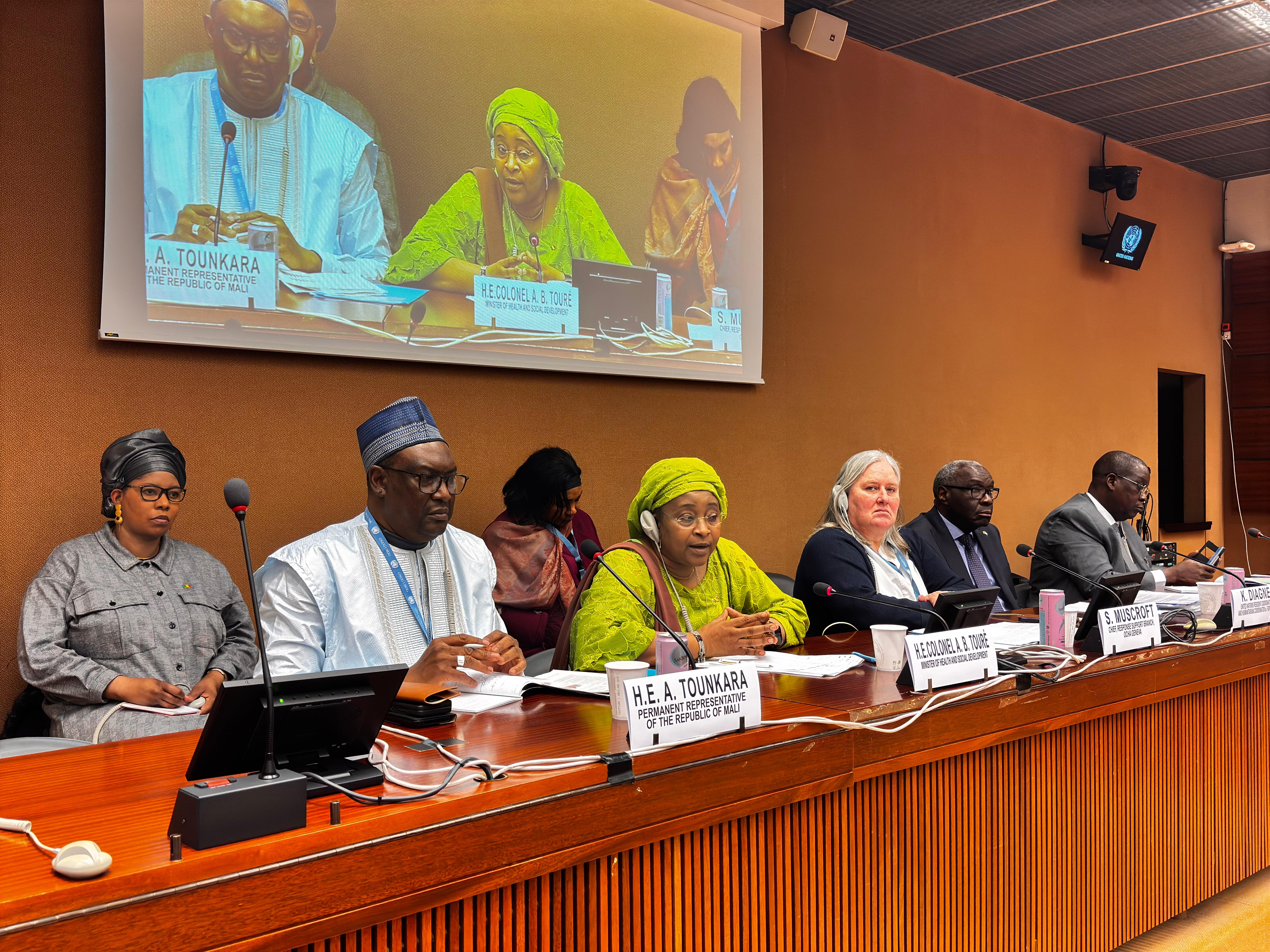 Présentation du Plan de réponse humanitaire 2025 du Mali, à Genève